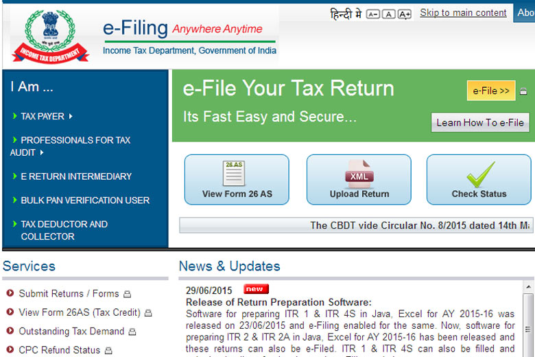 E-File Income Tax Return